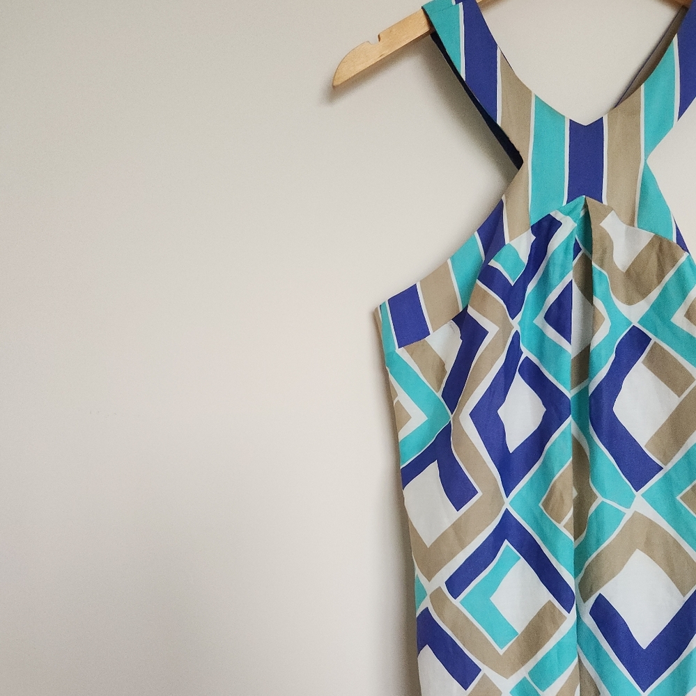 🔥SOLD🔥 Trina Turk Silk Cotton Halter Top - Picture 2 of 9